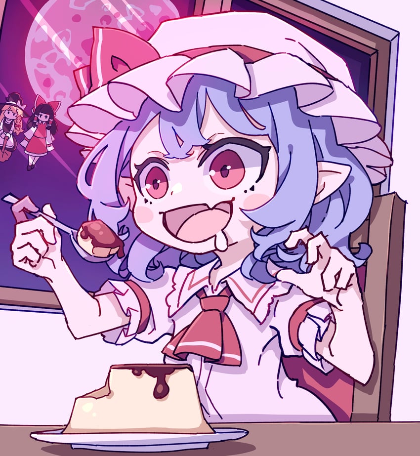 hakurei reimu, kirisame marisa, and remilia scarlet (touhou) drawn by kame_(kamepan44231)