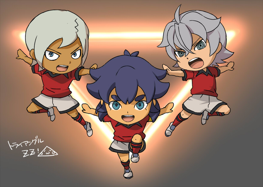 kishibe taiga, izumi kanaaki, and tobisawa mana (inazuma eleven and 1 more) drawn by mizuhara_aki