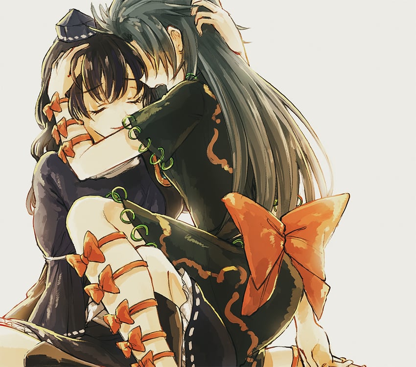 iizunamaru megumu and himemushi momoyo (touhou) drawn by hisona_(suaritesumi)