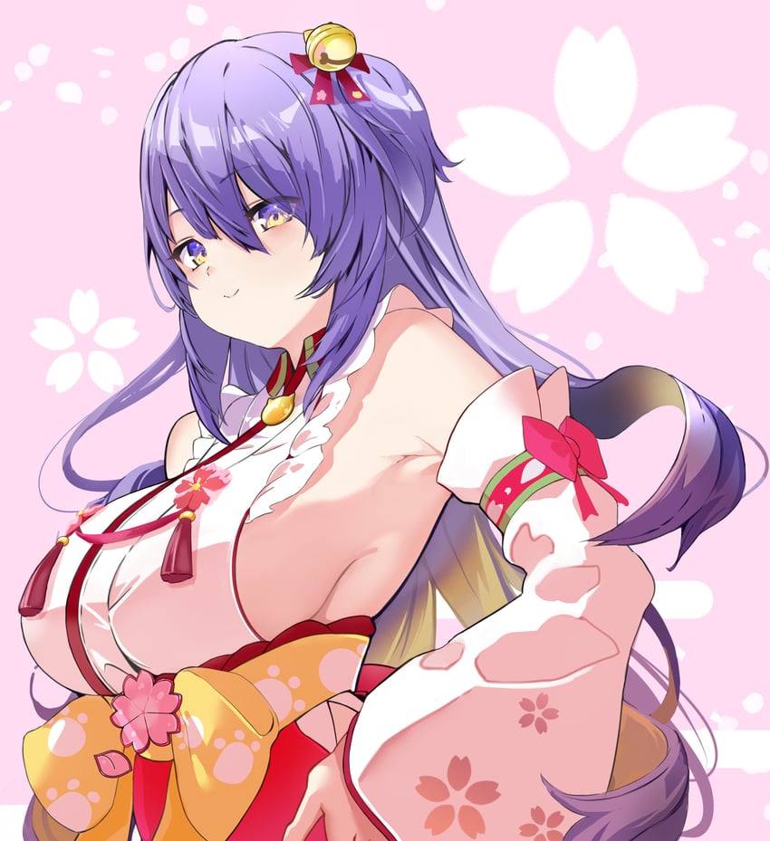 sakura miko and moona hoshinova (hololive and 1 more) drawn by qiandao_you