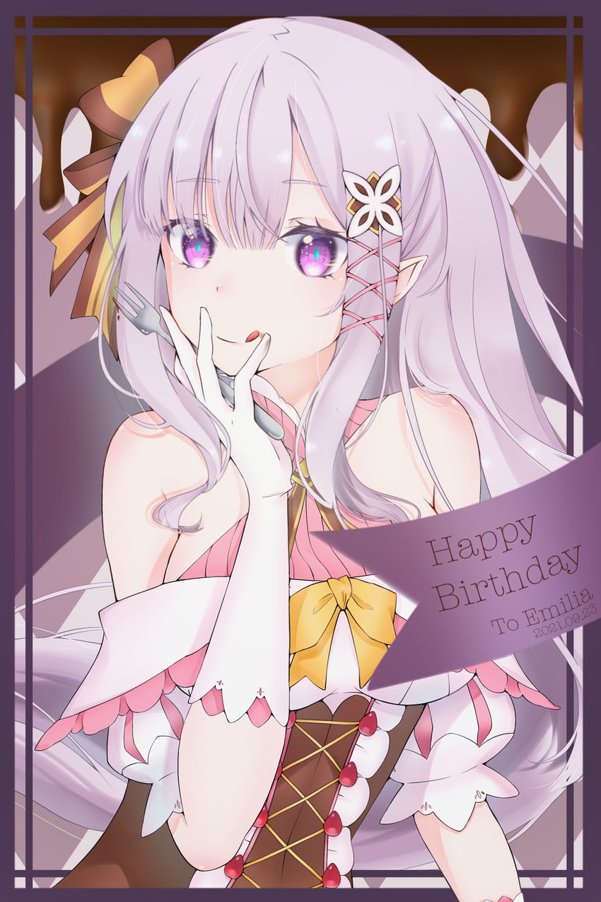 emilia (re:zero kara hajimeru isekai seikatsu) drawn by kaede20040813