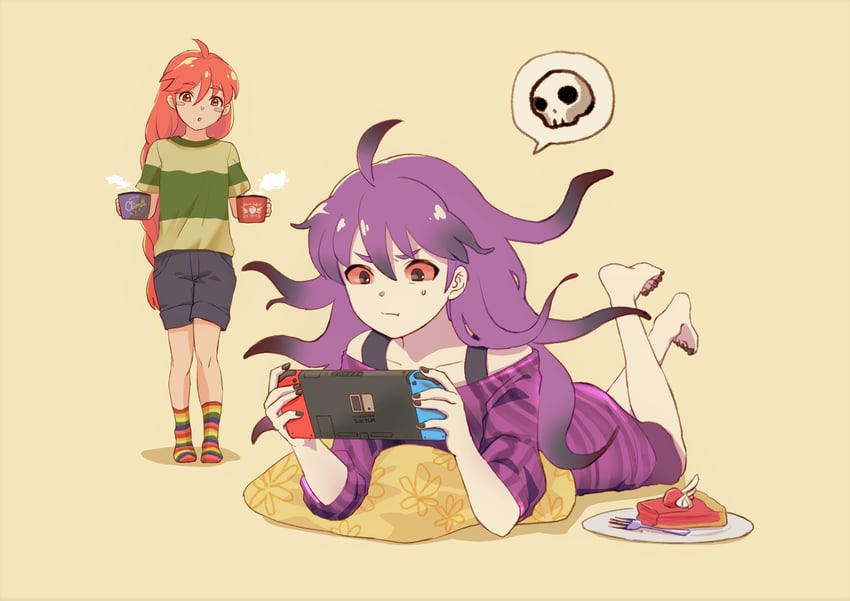 madeline and badeline (celeste) drawn by fuwamoko_momen_toufu