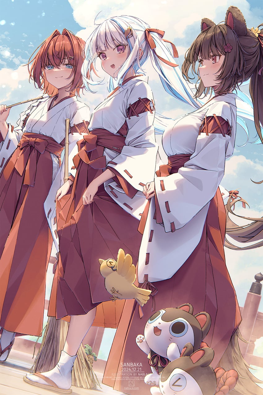 lize helesta, ange katrina, inui toko, sebastian piyodore, banken, and 1 more (nijisanji) drawn by kuro-kun_(nablack)