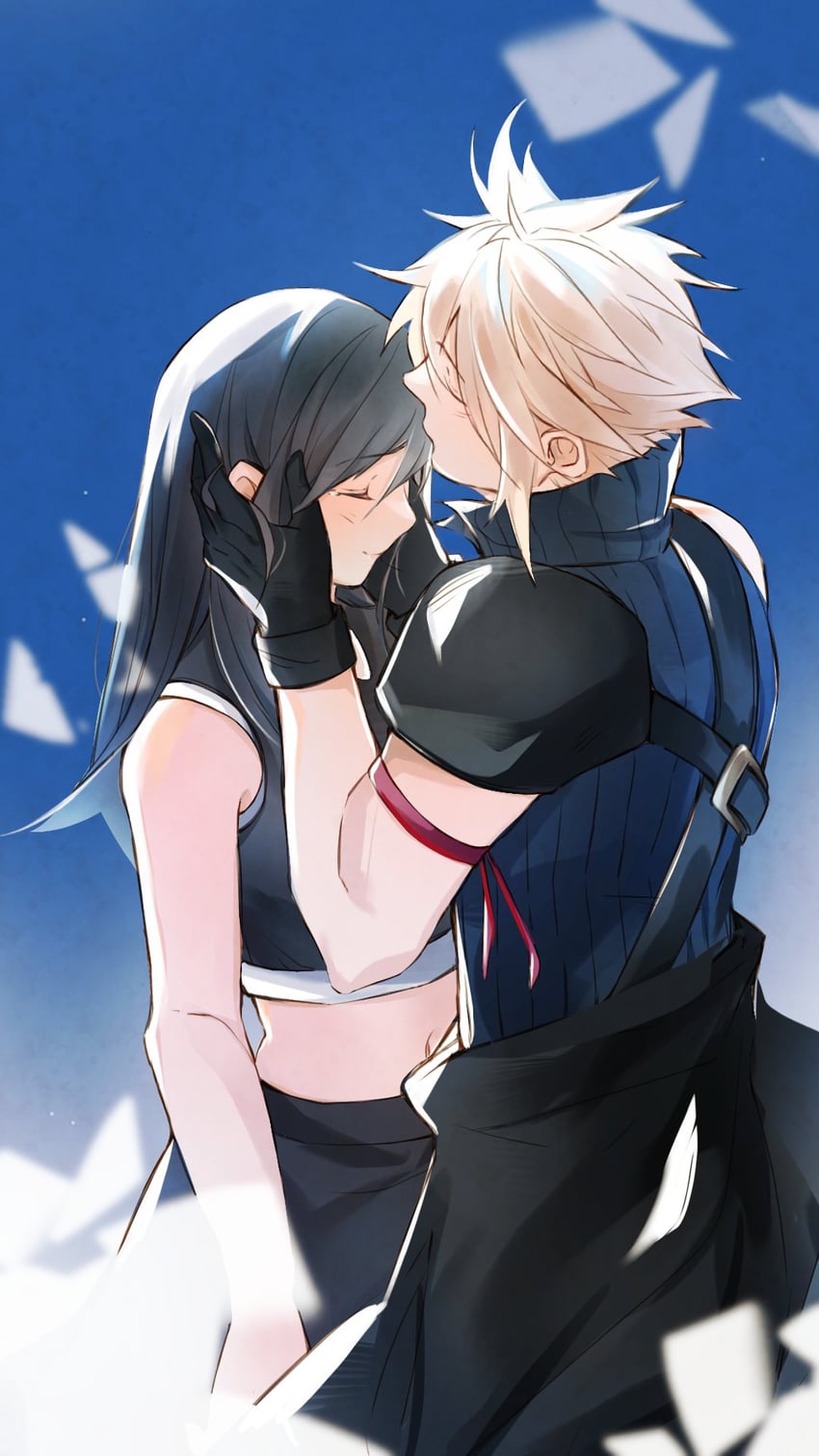 tifa lockhart and cloud strife (final fantasy and 2 more) drawn by mmariesr