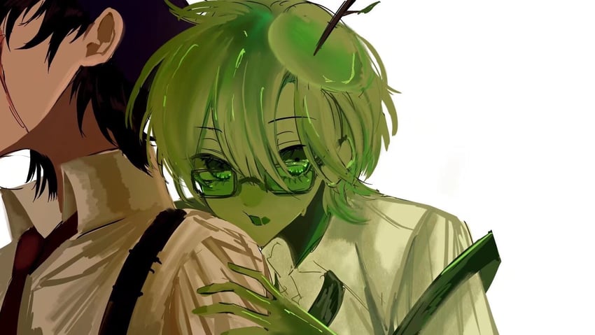 quackity and slimecicle (minecraft youtube and 1 more) drawn by yuutairidatsu