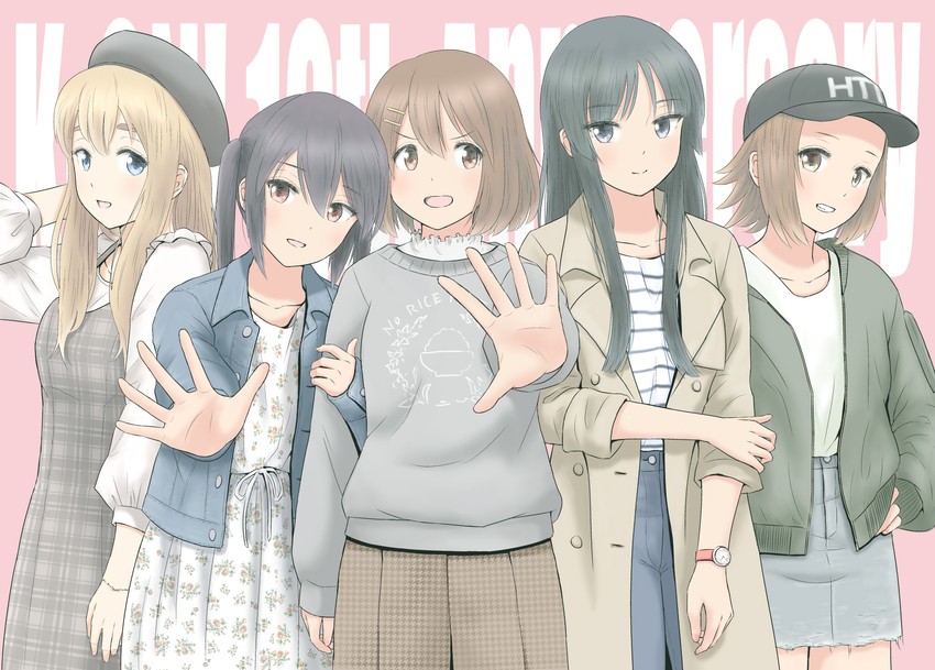 akiyama mio, nakano azusa, hirasawa yui, tainaka ritsu, and kotobuki tsumugi (k-on!) drawn by fukushima_uichi
