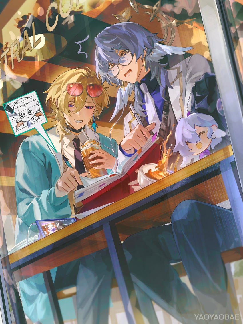 robin, aventurine, and sunday (honkai and 1 more) drawn by yaoyaobae