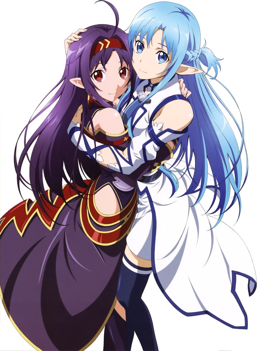 asuna and yuuki (sword art online) drawn by nakamura_naoto