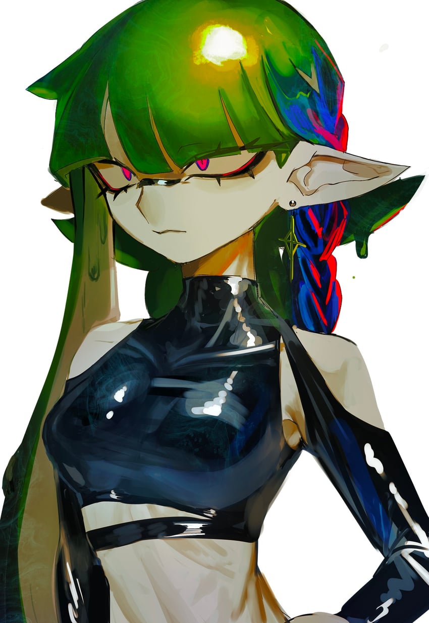 inkling player character and inkling girl (splatoon and 1 more) drawn by suu_(new_zaraki510)