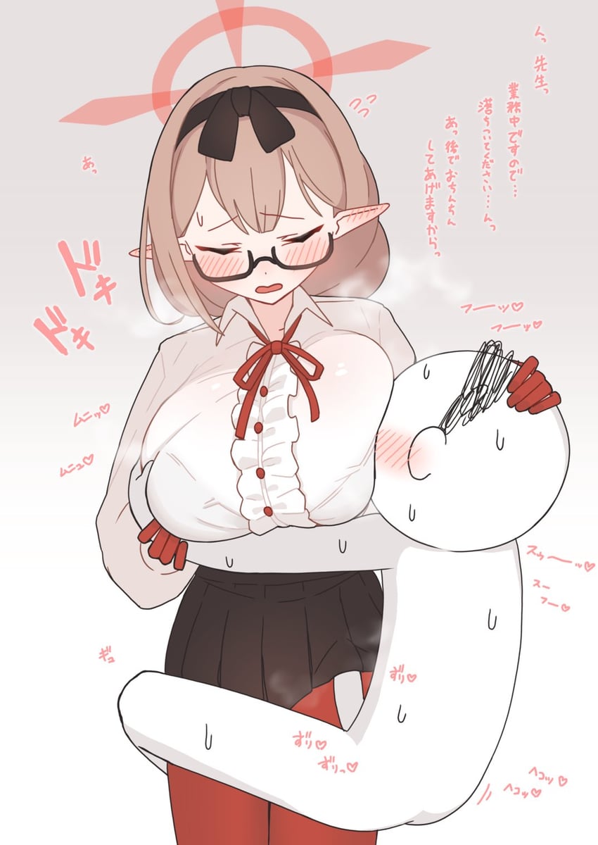 sensei, doodle sensei, and chinatsu (blue archive) drawn by sukarabeeto