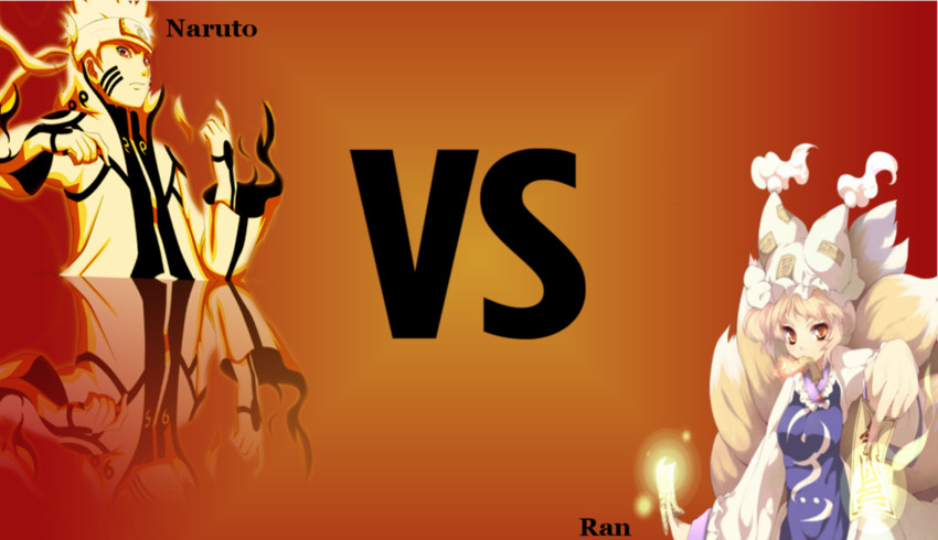 yakumo ran and uzumaki naruto (touhou and 2 more) drawn by ryutokun