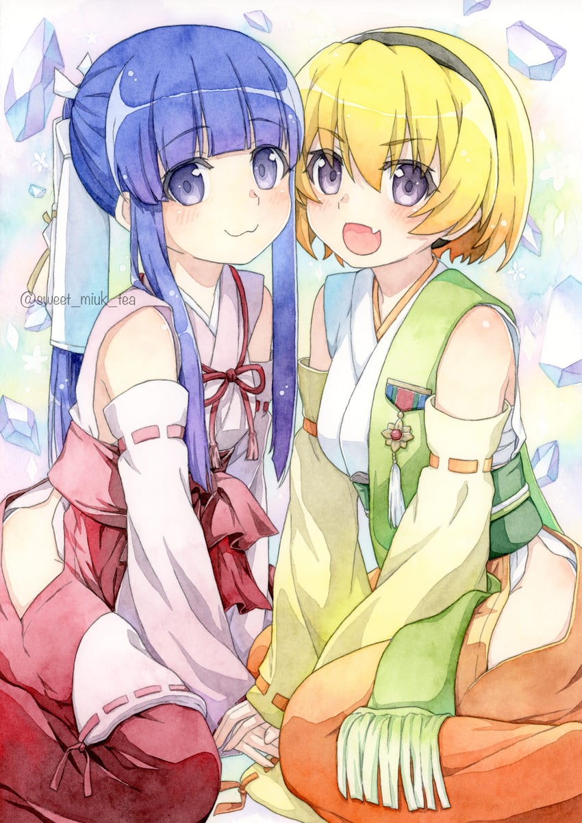furude rika and houjou satoko (higurashi no naku koro ni and 1 more) drawn by sweet_miuk_tea