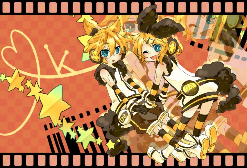 kagamine rin, kagamine len, and sf-a2 miki (vocaloid) drawn by isa_(suisuihoi)