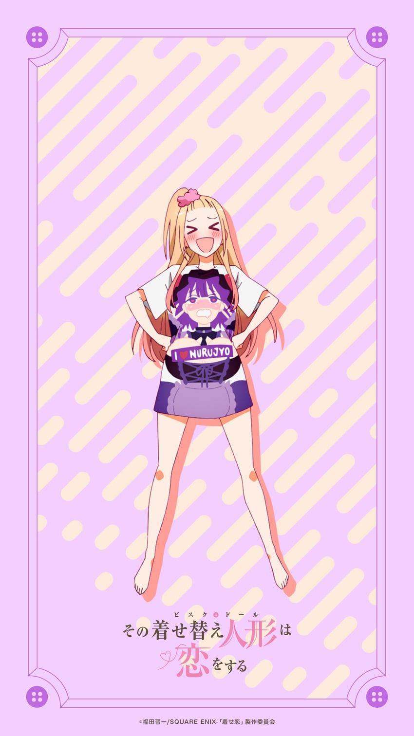 kitagawa marin and kuroe shizuku (sono bisque doll wa koi wo suru) drawn by fukuda_shinichi