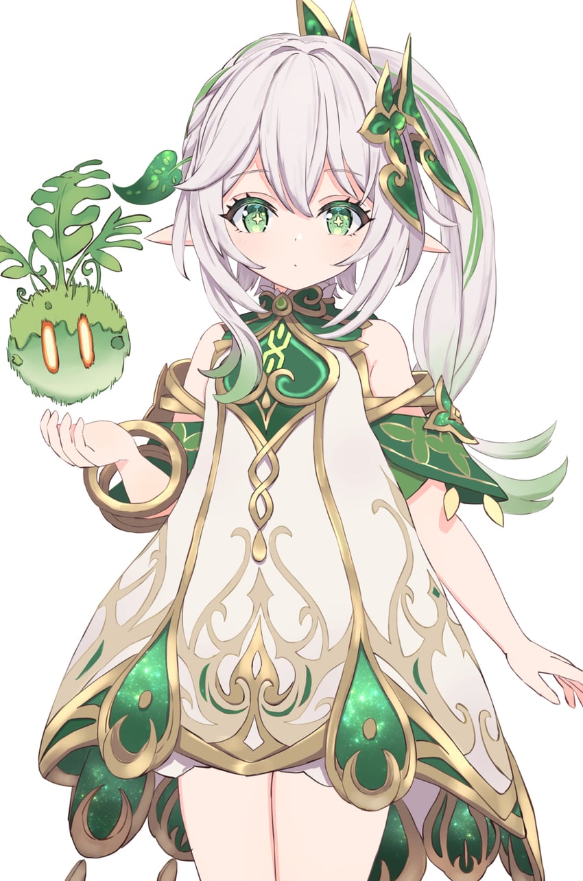 nahida and slime (genshin impact) drawn by sateto_(user_knrf2332)