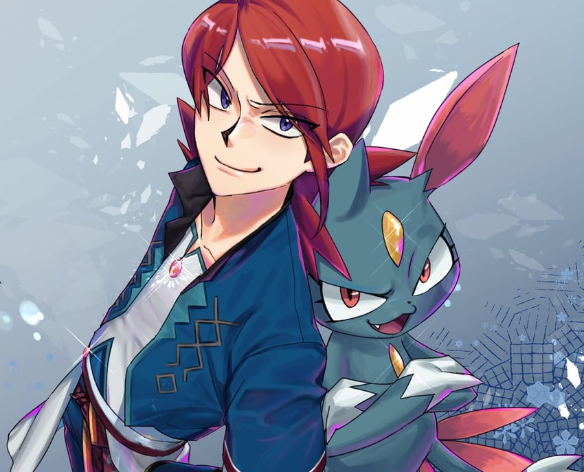 silver and sneasel (pokemon and 1 more) drawn by gugab_(k_kkuba_)