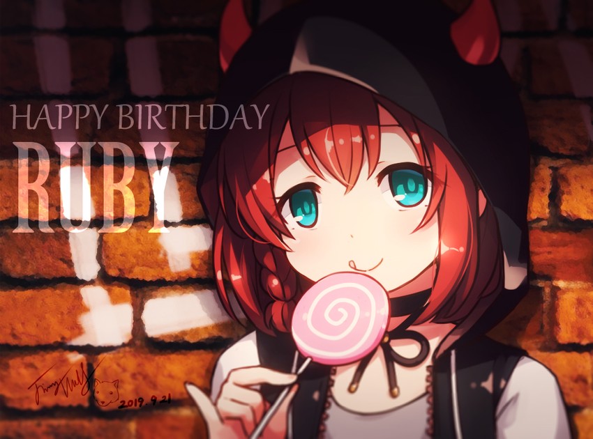 kurosawa ruby (love live! and 1 more) drawn by langbazi