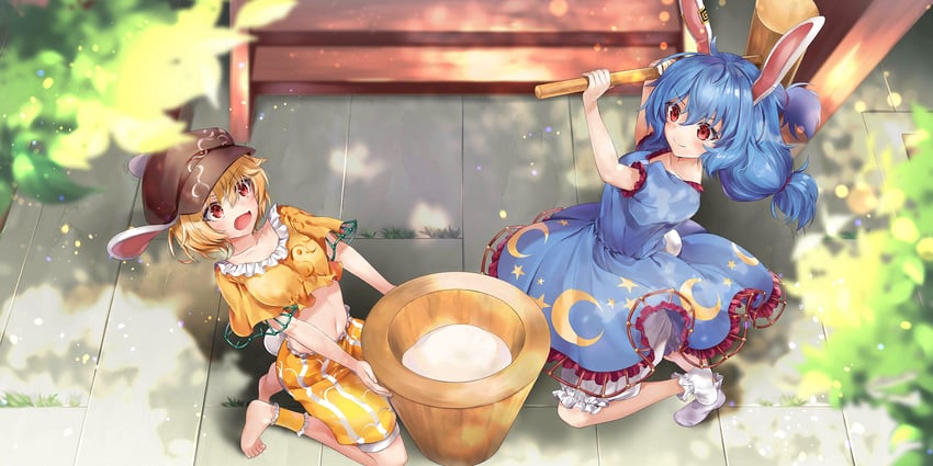seiran and ringo (touhou and 1 more) drawn by hane_yuki