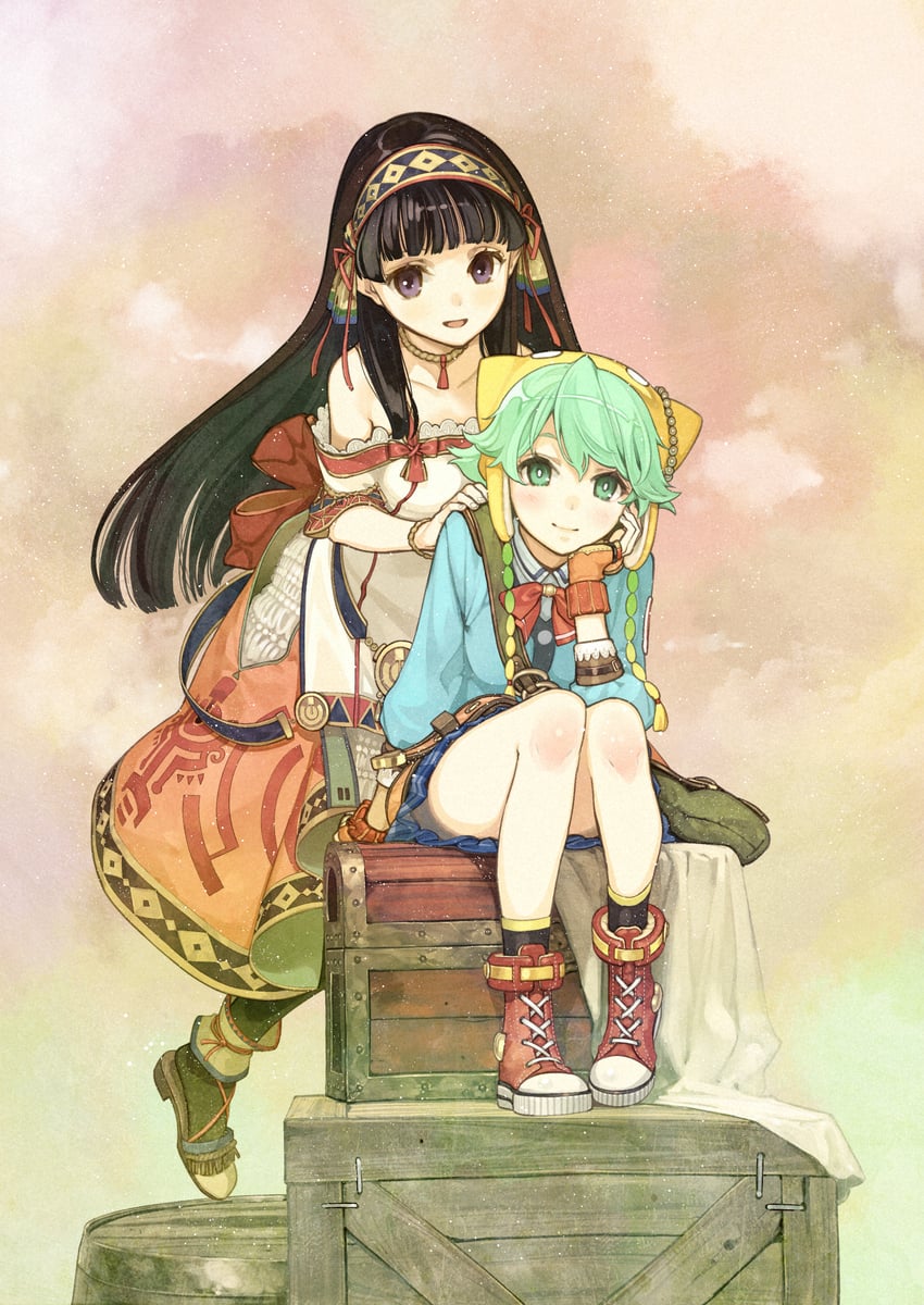 shallistera and shallotte elminus (atelier and 1 more) drawn by hidari_(left_side)