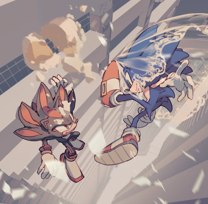 sonic the hedgehog and shadow the hedgehog (sonic) drawn by thslrrpwjd ...