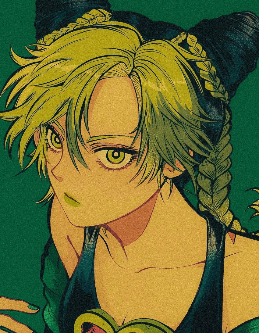 kujo jolyne (jojo no kimyou na bouken and 1 more) drawn by pikurusu