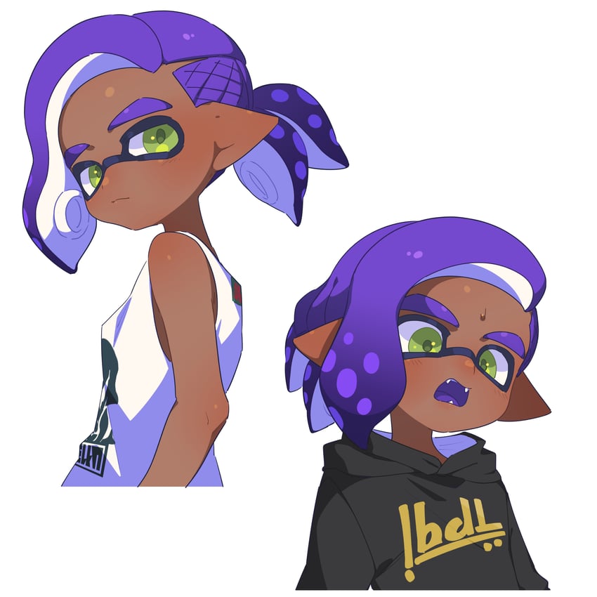 inkling player character and inkling boy (splatoon) drawn by surume01417