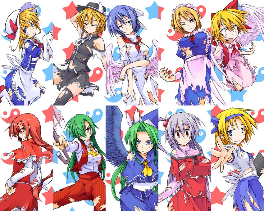 alice margatroid, kazami yuuka, shinki, mima, okazaki yumemi, and 5 more (touhou) drawn by hemogurobin_a1c