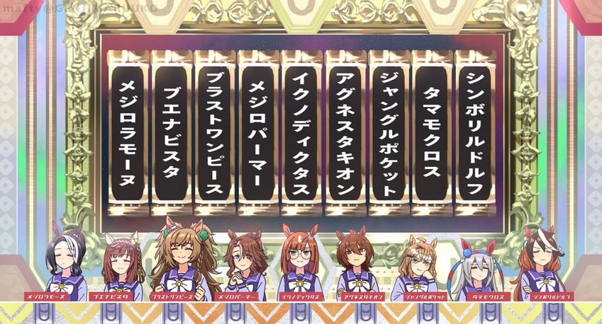 agnes tachyon, symboli rudolf, tamamo cross, jungle pocket, mejiro palmer, and 4 more (umamusume and 1 more) drawn by mafty