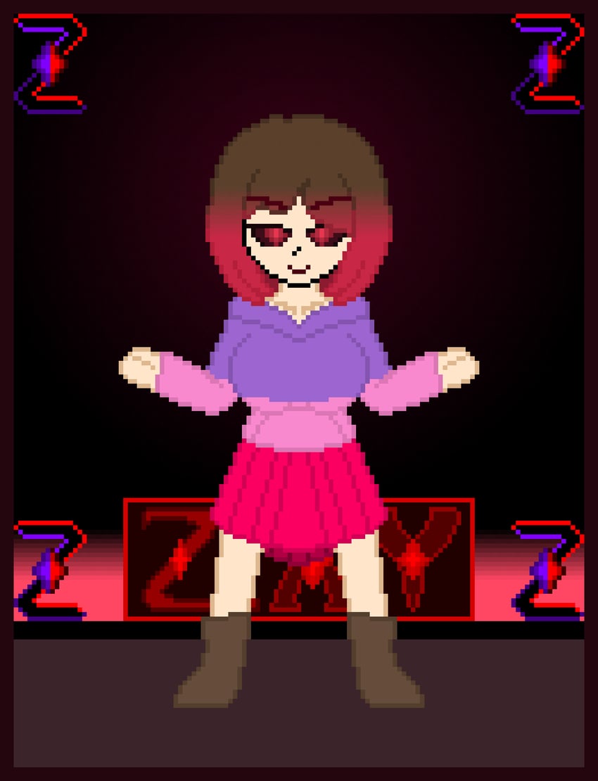 bete noire (undertale and 1 more) drawn by zixy