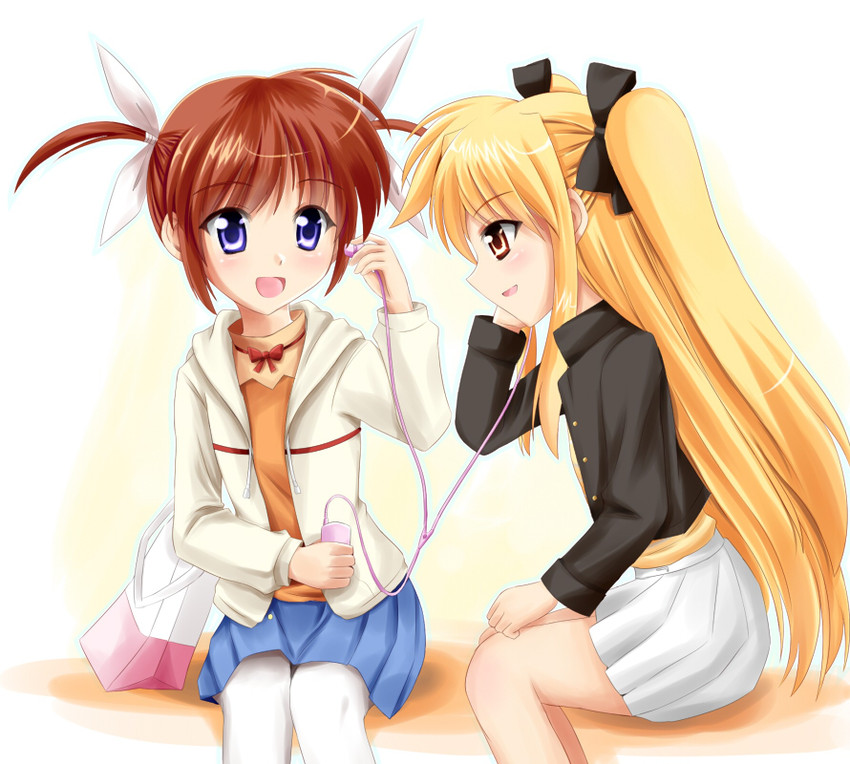 fate testarossa and takamachi nanoha (lyrical nanoha and 2 more) drawn by kachuten