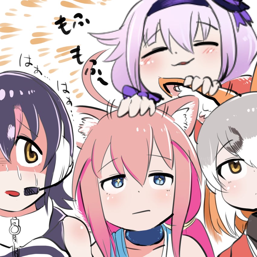 island fox, humboldt penguin, nekomiya hinata, and carro pino (kemono friends and 1 more) drawn by mcgunngu