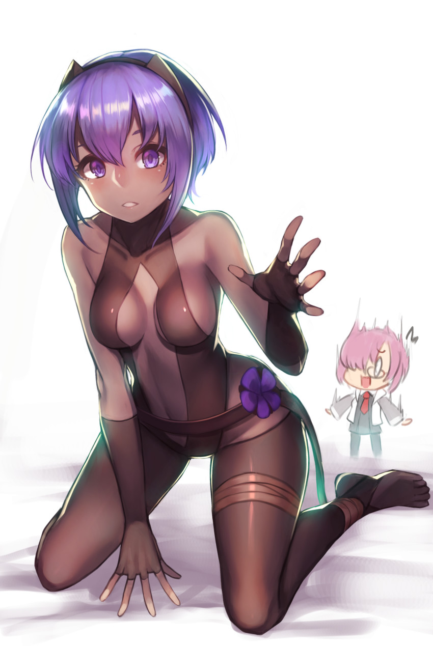 mash kyrielight and hassan of serenity (fate and 1 more) drawn by hrtyuk