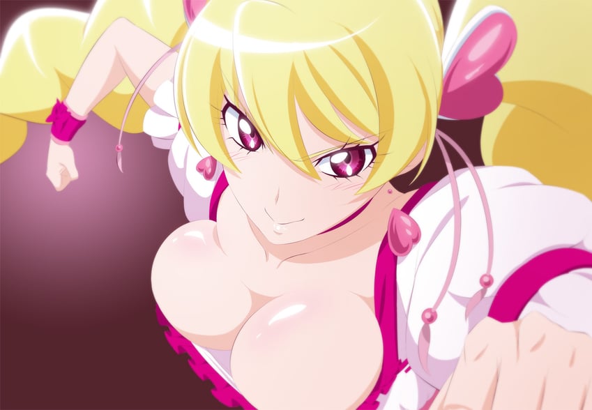 momozono love and cure peach (precure and 1 more) drawn by fuchi_(nightmare)