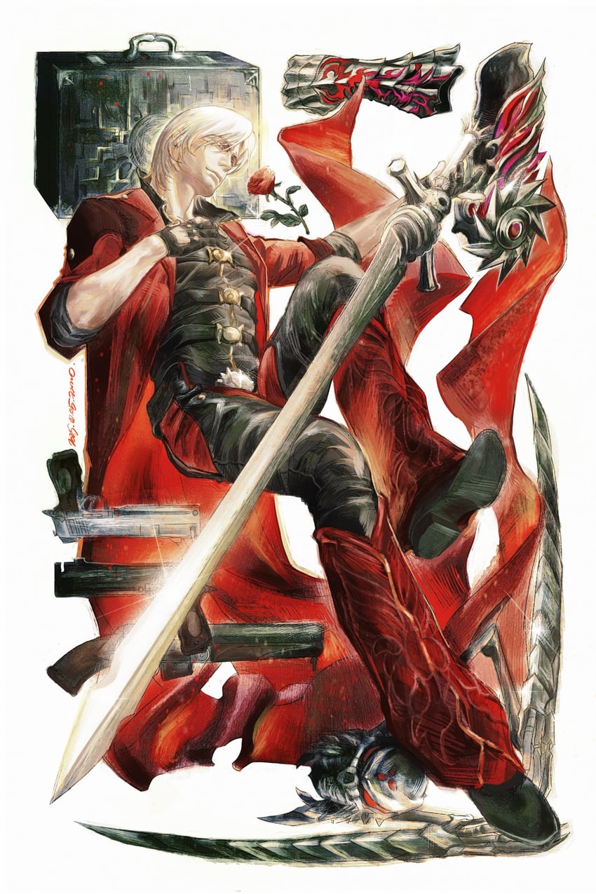 dante (devil may cry and 1 more) drawn by zimome90000000