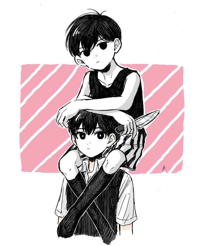 sunny and omori (omori) drawn by k_toast