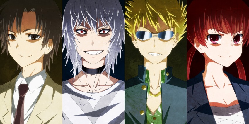 accelerator, musujime awaki, tsuchimikado motoharu, unabara mitsuki, and etzali (toaru majutsu no index and 1 more) drawn by laco_soregashi