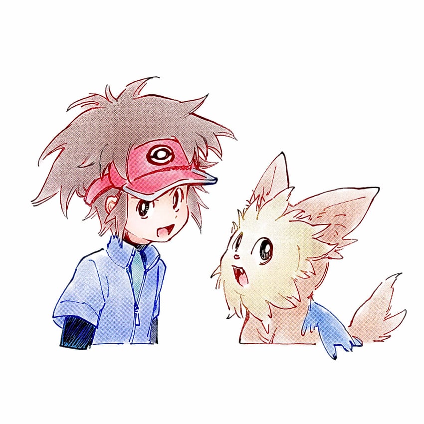 nate and lillipup (pokemon and 1 more) drawn by tan_carbonnn