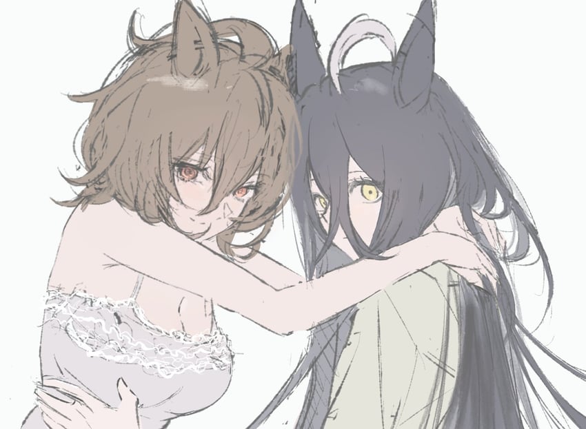 agnes tachyon and manhattan cafe (umamusume) drawn by tsubaki_(tsubakinim)