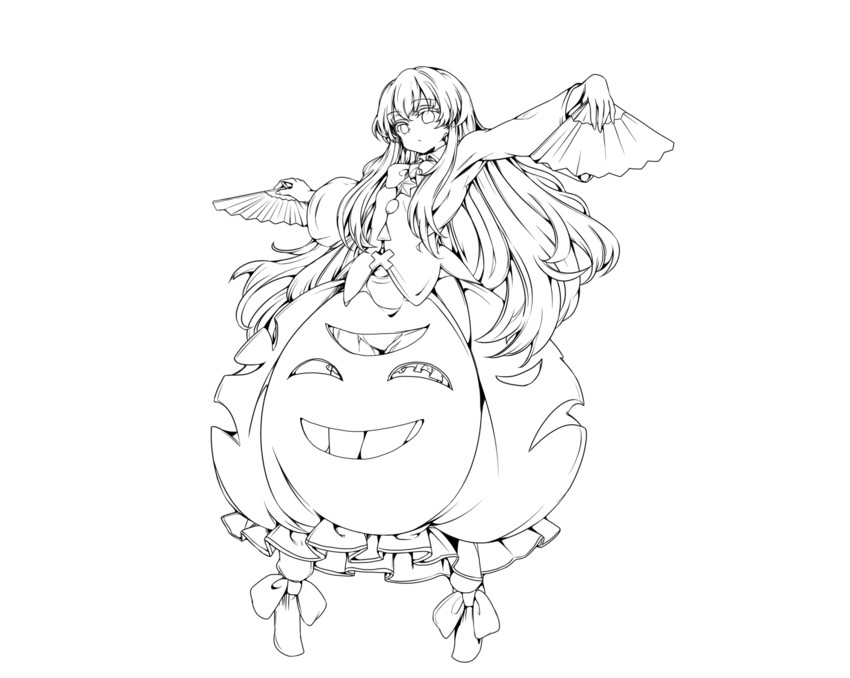 hata no kokoro (touhou) drawn by baba_(baba_seimaijo)