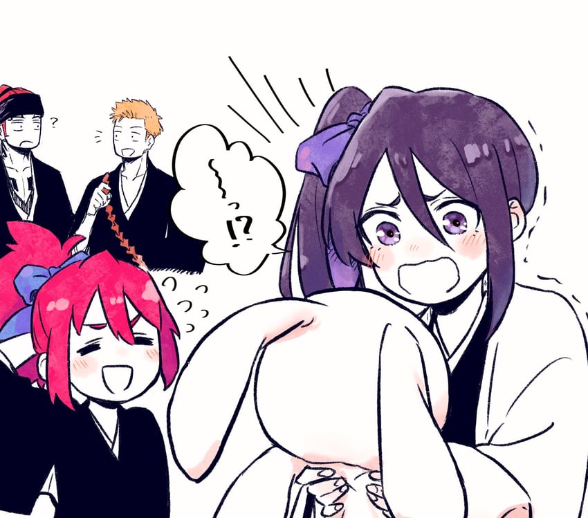 kuchiki rukia, kurosaki ichigo, abarai renji, and abarai ichika (bleach and 1 more) drawn by choko_egg