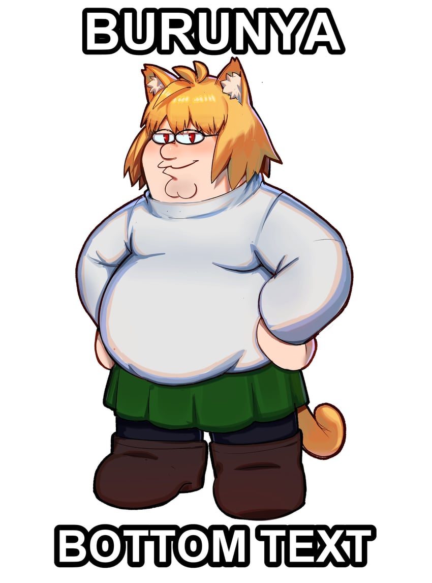 neco-arc and peter griffin (tsukihime and 1 more) drawn by kowai_(iamkowai)