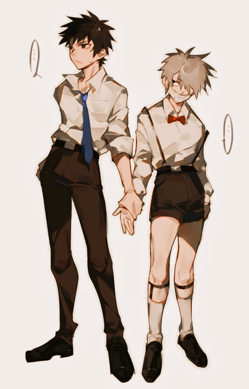 hatake kakashi and uchiha obito (naruto) drawn by tie_fei_wu_mang_dashuai