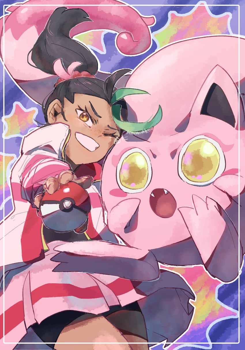 nemona and scream tail (pokemon and 1 more) drawn by ni_(evaw8772)
