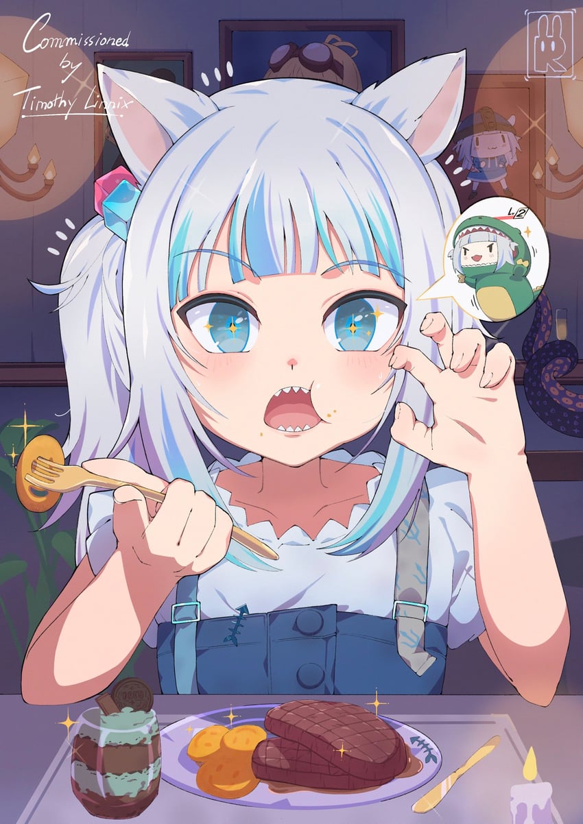 gawr gura, kaela kovalskia, and smol gura (hololive and 2 more) drawn by rarumi9