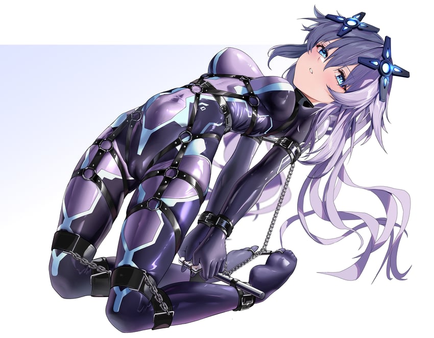 purple heart and next purple (neptune and 1 more) drawn by maho_shi_ma
