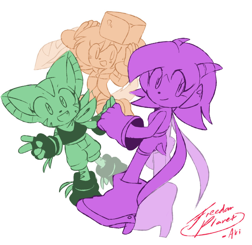 sash lilac, milla basset, and carol tea (freedom planet and 1 more) drawn by jeto_(jetopyon)