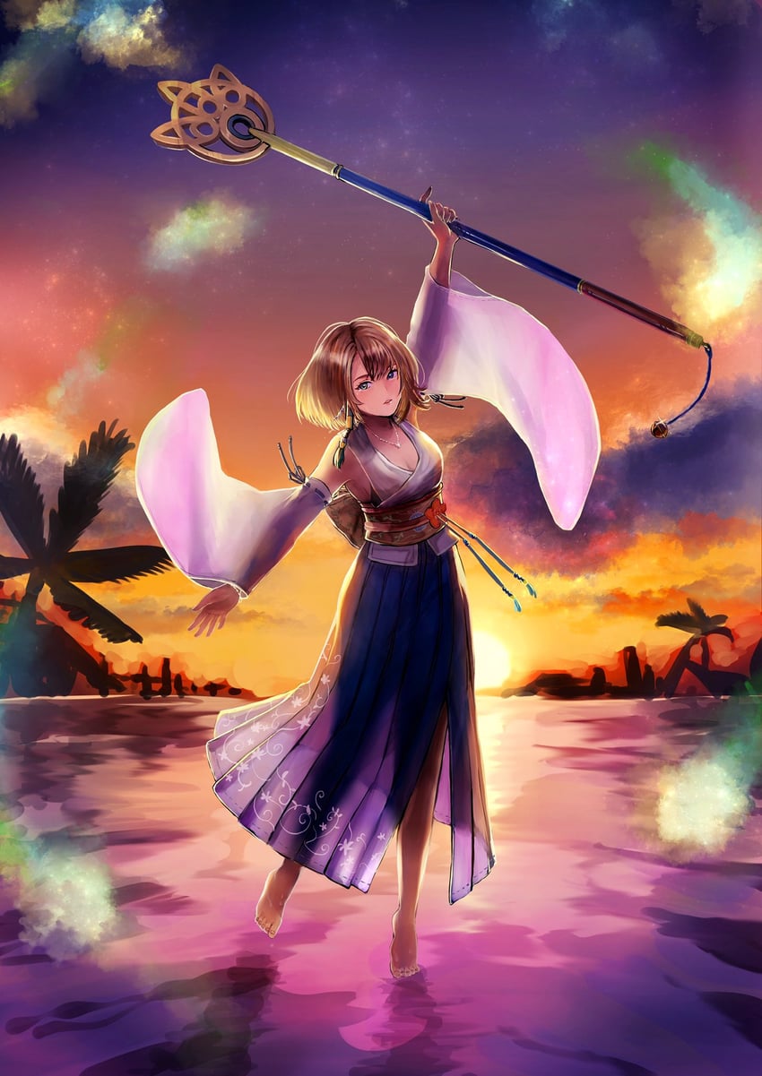 yuna (final fantasy and 1 more) drawn by komugiko_no_mori