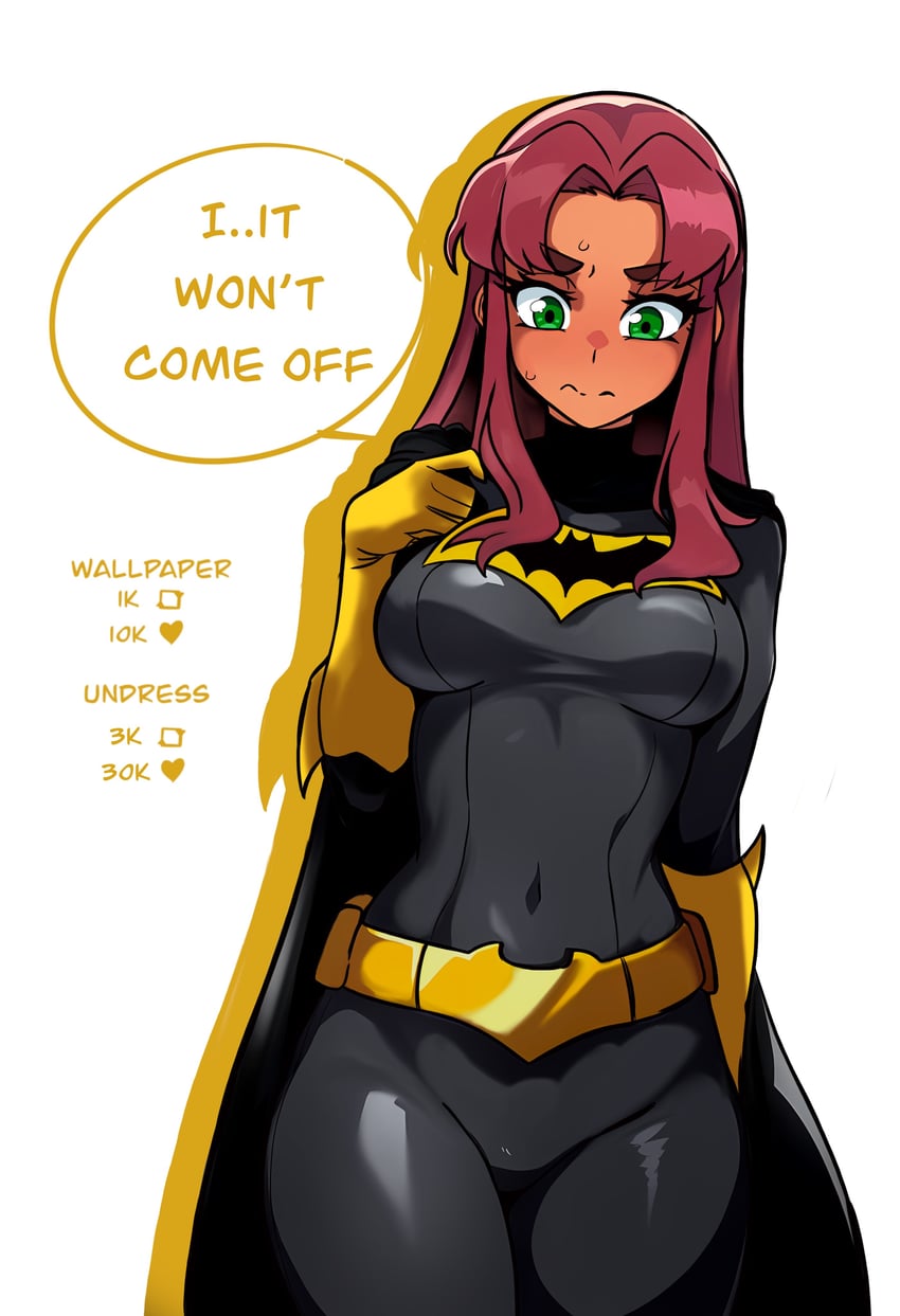 starfire and batgirl (dc comics and 2 more) drawn by redpostit