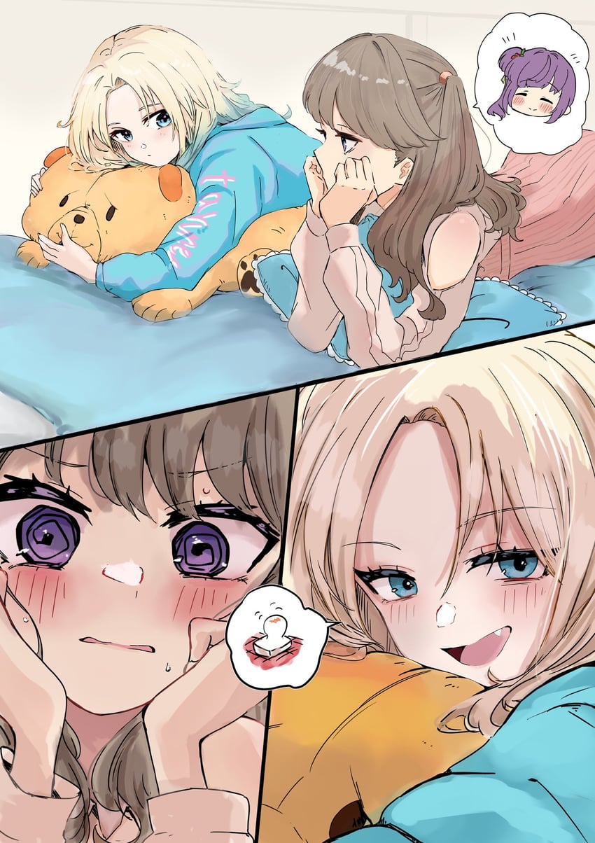 fujishima megumi, otomune kozue, and osawa rurino (love live! and 1 more) drawn by jin_(oihlf)