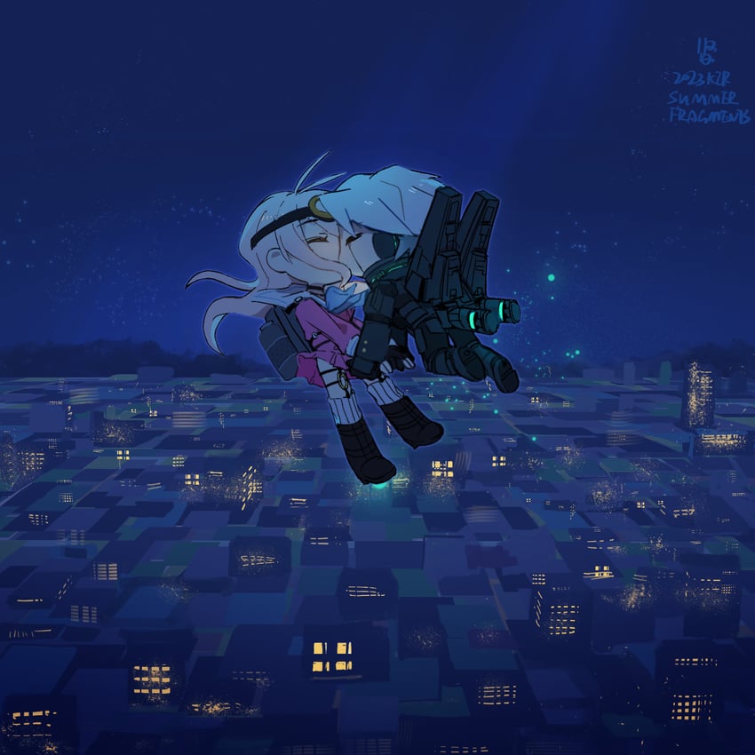 iruma miu and k1-b0 (danganronpa and 1 more) drawn by xian_(axxxx-721)